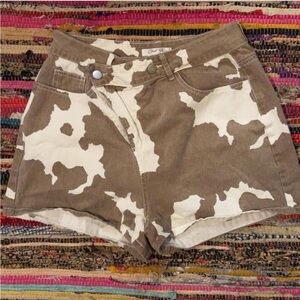 SOLD- Cowprint Women's Shorts